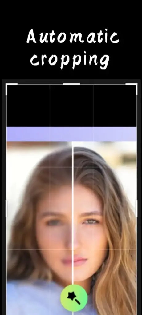 Auto cropping feature in  Remini Mod APK mobile application