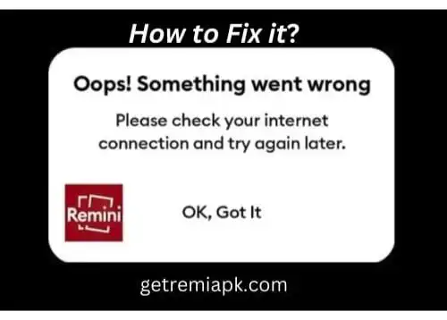 common errors of remini
