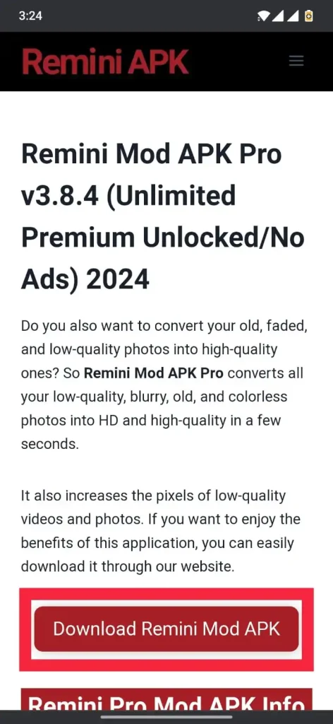 How to use remini mod apk