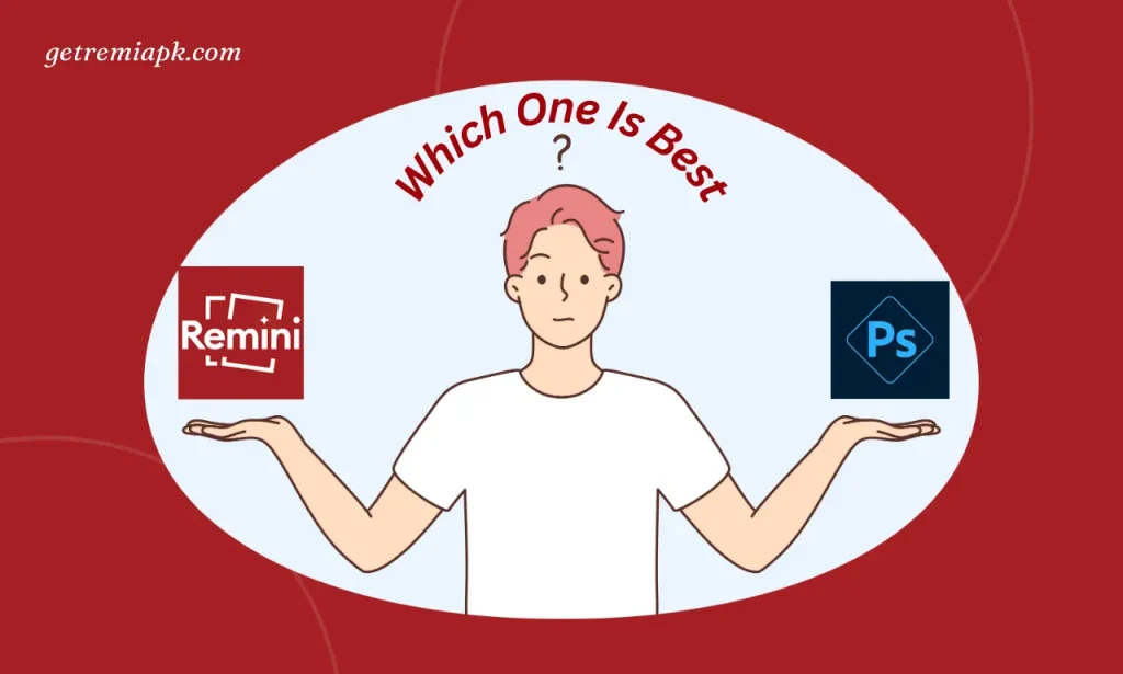 Remini App vs photoshop